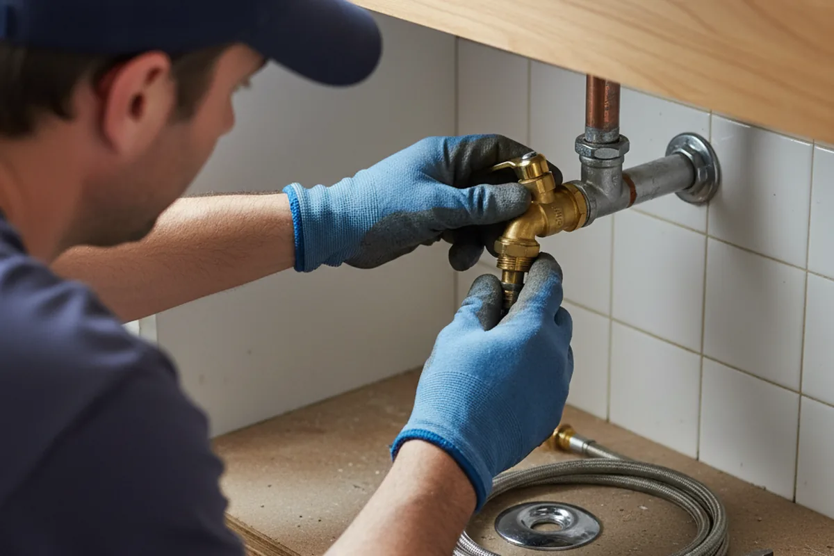 Shutoff valve and fitting work during Faucet and Fixture Repair in Farmersville